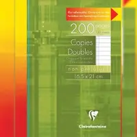 Clairefontaine 5x Klausurbogen, Schachtel mit 100 Blatt, ungelocht, 16,5x21 cm, 90g, liniert mit Rand - Weiß 593C