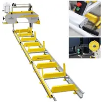 BAMATO Blockbandsäge BBSW-750PRO mit 6,9 m Rollbahn und elektrischer Höhenverste...