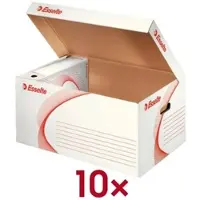 Esselte Archivcontainer 56,0/38,0/26,5 cm 10 Stück weiß, 56x26.5x38 cm