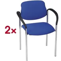 Nowy Styl 2er-Set Stapelstühle »Styl« - Polyacryl - chromfarben blau, 45x47 cm