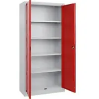 C+P Büro-Flügeltürenschrank Basis PLUS, 1950x930x400mm, 7035/3020