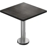 GGM Möbel BML | Bistro Tisch | 60 x 60 x 74,5 cm | Quadratisch | Schwarzer Rand | Wenge / Edelstahl