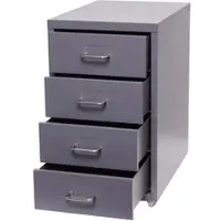 Proregal Rollcontainer Housten 48x28x41cm 4 Schubladen Dunkelgrau