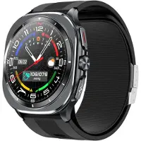 INF Smartwatch mit EKG und Blutdruckmessung, Metallgehäuse, 1.43 inch AMOLED Schwarz