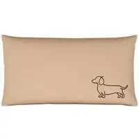 Elegante Mako-Satin Kissenbezug Companion schwarz beige 40x80 cm - beige;schwarz
