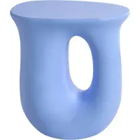 Beliani Beistelltisch Blau MgO und Glasfaser Rund 28 x 42 cm Unregelmäßige Asymmetrische Form Modern Outdoor Couchtisch Wohnzimmer