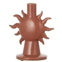 Möbel Kraft Kerzenständer Sonne , braun , Keramik , Maße (cm): B: 16,5 H: 19 T: 11.0