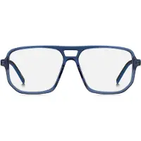 HUGO BOSS Brillenfassung aus blauem Acetat mit ausgestanztem Logo Grösse ONESI
