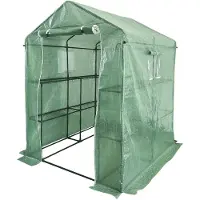 HABITAT ET JARDIN Garten-Tomatengewächshaus mit Regalen "Lys" – 2,04 M² – 130 g – Grün