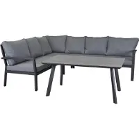 LC Garden »Bondino« Dining Speiseloungeset inkl. Esstisch anthrazit
