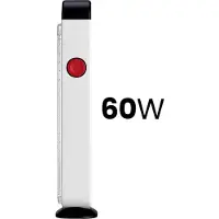 Avizar , Notfalllampe 60 LED 60W 1200 mAh, Weiß / Schwarz