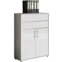 Mid.You Aktenschrank Office Edition Grau/Weiß