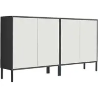 Mid.You Sideboard Mailand Set 2 Anthrazit/Weiß