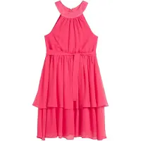 Bonprix Midikleid ärmelloses Design, elastische Taille, mit separatem Gürtel, Volantrock