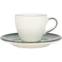 Bonna Madera - Espressotassen und Untertasse - 80 cc - Porcelain - 6er set