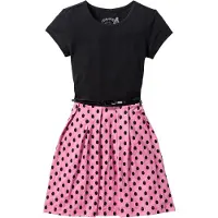 Bonprix Jerseykleid "Jerseykleid mit Baumwolle" mit Baumwolle, Regular fit, mit kurzem Ärmel