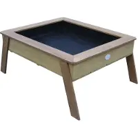 Axi Linda Sandtisch / Hochbeet mit Bodenplane / Gartenvlies | Hochbeet auf Stelzen für Garten / Balkon / Terrasse in Braun | Auch zu nutzen als Sandkasten für Kinder