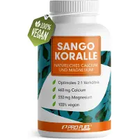 ProFuel - Sango Meereskoralle-Kapseln, 660mg Calcium + 330mg Magnesium pro Tag Kapseln 180 St