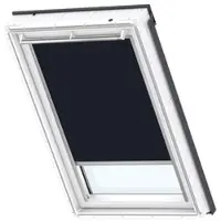 Velux Verdunkelungsrollo uni dunkelblau manuell Rahmen weiß DKL FK04 1100SWL