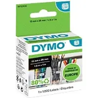 Dymo LW Etiketten Authentic 11353 S0722530 Selbsthaftend Schwarz auf Weiß 13 x 25 mm 1000 Etiketten