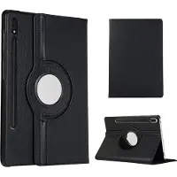 Just in Case PU-Leder Rotating 360 Book Hülle Schwarz Samsung Galaxy Tab S10 FE+