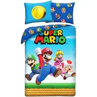 Halantex Super Mario Bettwäsche Ver. 5 140 x 200 cm / 70 x 90 cm