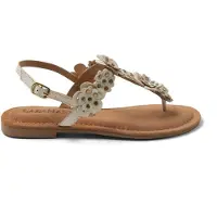 Lazamani Sandalen Damen Weiß Leder