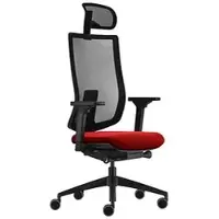 Sedus Bürostuhl »se:do pro light 2« mit Armlehnen und Kopfstütze rot, 49 cm