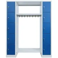 MR-Shop MR-Garderobe, lichtgrau / enzianblau