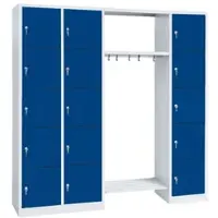 MR-Shop MR-Garderobe XL, lichtgrau / enzianblau