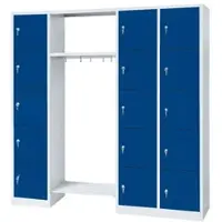 MR-Shop MR-Garderobe XL, lichtgrau / enzianblau