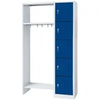 MR-Shop MR-Garderobe, lichtgrau / enzianblau