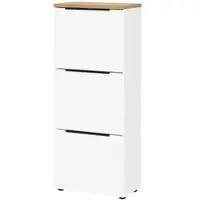 Uno Schuhschrak Groven , weiß , Maße (cm): B: 53 H: 130 T: 30.0