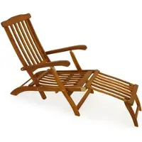 Casaria Sonnenliege Queen Mary Akazie 169 x 95 x 54cm braun