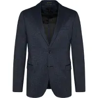 Bugatti Sakko , Herren, Gr. 52, blau (marine), 95% Polyester, 5% Elasthan, unifarben, slim fit, Manschette, Sakkos Sakko, mit feiner Struktur