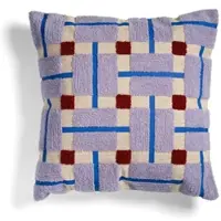 &Klevering - Plano Kissen 50 x 50 cm, lila / rot