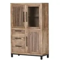 Möbel Kraft Highboard ¦ holzfarben ¦ Maße (cm): B: 95 H: 145 T: 43.0