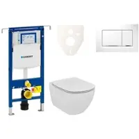 Ideal standard Geberit Wand-WC Set für Vorwandmontage + Tesi WC 111.355.00.5NE5