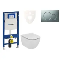 Ideal standard Geberit Wand-WC Set für Vorwandmontage + Tesi WC 111.300.00.5NE3