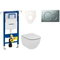 Ideal standard Geberit Wand-WC Set für Vorwandmontage + Tesi WC 111.355.00.5NE3