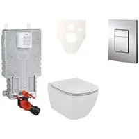 GROHE Wand-WC Set für Einmauerung + Ideal Standard Tesi WC 38643SET-KE
