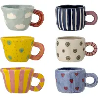 Bloomingville – Nini Tasse – mehrfarbig – 6er-Set – Steinzeug
