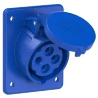 Pce 414-9ttf8 CEE-Anbausteckdose schräg (80x97mm) 16A 4p 9h IP44/IP54 TT 4149ttf8