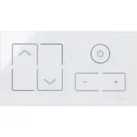 Kopp 853422010 HKi8-Glas-Sensor, 2-fach, für 1x Jalousieschalter/-taster, 1x Dimmer, Farbe: weiß