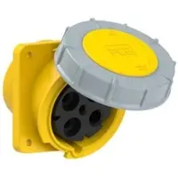 Pce 444-4fe CEE-Anbausteckdose schräg (114x114) 125A 4p 4h IP67 POWER TWIST 4444fe