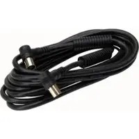 Kopp 33366863 Koaxialleitung, mit Koax-Stecker und Koax-Kupplung, 3m, Farbe: schwarz