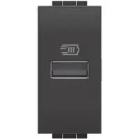 Legrand L4191A LivingLight USB-Ladesteckdose 1-modulig mit 1x USB-A in der Farbe anthrazit