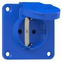 Pce 105-7bsc Schutzkontakt-Anbausteckdose 70x70 nat Shutter IP54 seitlich (blau) 1057bsc