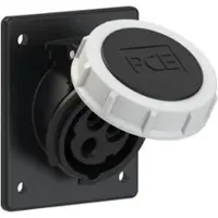 Pce 4132-7f8 CEE-Anbausteckdose schräg (80x97mm) 16A 3p 7h IP67 41327f8
