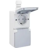 Züblin 700-39845 Spritzwassergeschützte, vertikale Doppelsteckdose 16 A/250 Vac mit sei 70039845